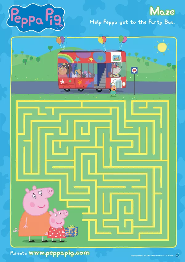 Peppa Pig Party Bus Maze